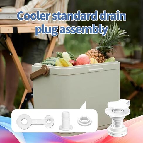YMPEKA بطول 1.1 بوصة استبدال مجموعة قابس تصريف المبرد لمبردات Coleman Xtreme 50 qt 58qt قابس تصريف صندوق الثلج 1، ملحقات المبرد، أجزاء التبريد تناسب معظم المبردات رقم: 5010005241 in Kuwait