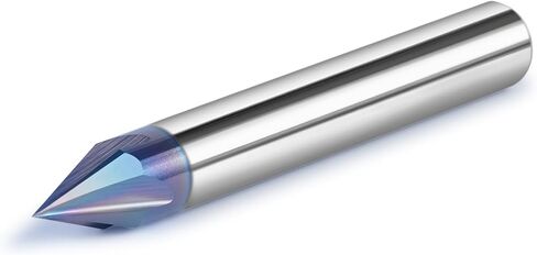 SpeTool 4 Flutes 90 Degree CNC V Bit 1/4 Inch Shank, TAC Coated Solid Carbide V Groove Router Bit for CNC Engraving and Chamfering in Saudi Arabia