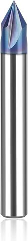 SpeTool 4 Flutes 90 Degree CNC V Bit 1/4 Inch Shank, TAC Coated Solid Carbide V Groove Router Bit for CNC Engraving and Chamfering in Saudi Arabia