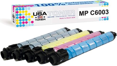MADE IN USA TONER Compatible Replacement for Ricoh MP C6003 MP C4503 MP C5503 MPC6004 841849 841851 841852 841850 (Black, Cyan, Yellow, Magenta, 4 Pack) in Saudi Arabia