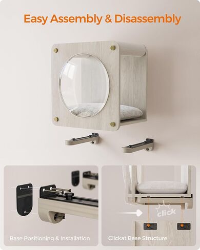 مجموعة Feandrea Clickat - طقم قطع غيار كهف القطط رقم 010، وسادة بديلة، ناعمة ومريحة، يمكن غسلها في الغسالة، مع أدوات تثبيت بخطاف وحلقة، سهلة التركيب والفصل in Kuwait