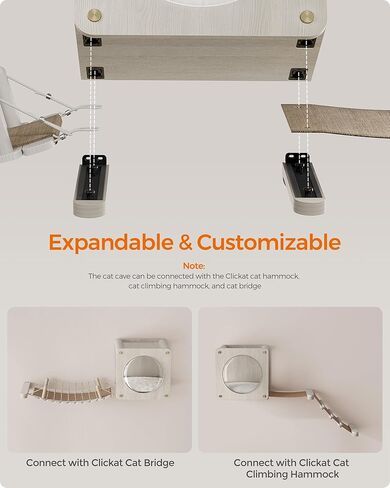 مجموعة Feandrea Clickat - طقم قطع غيار كهف القطط رقم 010، وسادة بديلة، ناعمة ومريحة، يمكن غسلها في الغسالة، مع أدوات تثبيت بخطاف وحلقة، سهلة التركيب والفصل in Kuwait