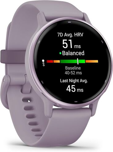 Garmin Vivoactive 5 Fitness Tracker Smart Watch for Men & Women with Metallic Orchid Bezel w/Orchid Case and Silicone Band with Bright 1.2" AMOLED Touchscreen Display and 11 Days Battery Life in Saudi Arabia