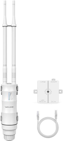 موسع واي فاي خارجي WAVLINK N300 طويل المدى مع طاقة PoE، منفذ WAN/LAN، مقاوم للماء، خارجي، نقطة وصول لاسلكية مع أوضاع AP/راوتر/مكرر للمنزل، RV، المستودع in Saudi Arabia