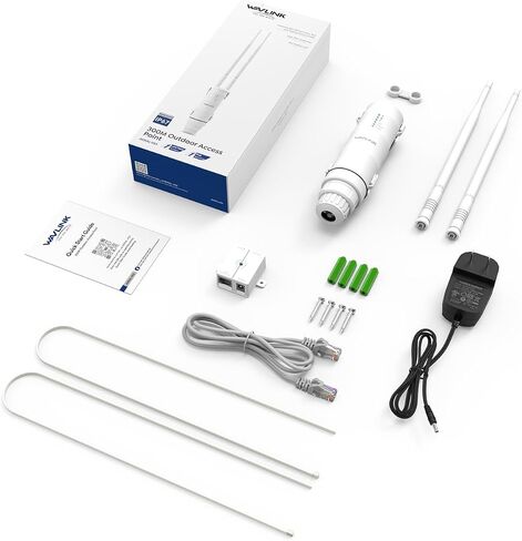 موسع واي فاي خارجي WAVLINK N300 طويل المدى مع طاقة PoE، منفذ WAN/LAN، مقاوم للماء، خارجي، نقطة وصول لاسلكية مع أوضاع AP/راوتر/مكرر للمنزل، RV، المستودع in Saudi Arabia