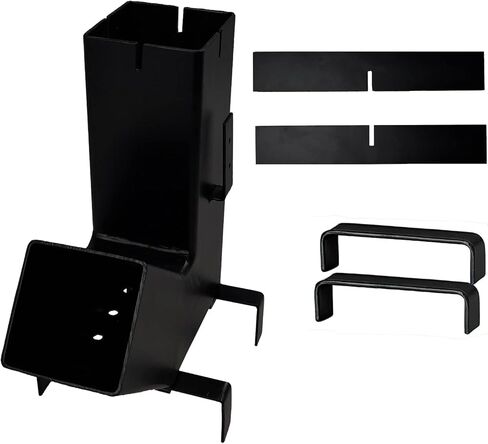 متجر سيموند - موقد صاروخي - موقد صاروخي للتخييم مع حقيبة حمل مجانية - موقد خشبي محمول للتخييم، طقم موقد صاروخي خشبي مع مواقد صاروخية كبيرة لغرفة الوقود لطهي حرق الخشب in Kuwait