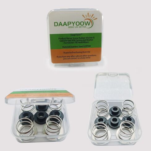 Upgrade Compatible with KA Tilt Head Mixers by DaapYoow.Rubber washers&Spring and Washer for KA Mixers(4 Sets),EPDM&Stainless Steel. in Saudi Arabia