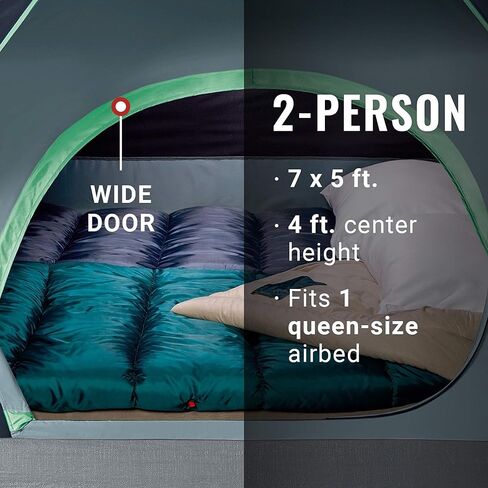 Coleman Skydome Tent with 5 Minute Setup, 2/4/6/8 Person Weatherproof Tent with Rainfly, Carry Bag & 20% More Headroom Than Traditional Tents in Kuwait