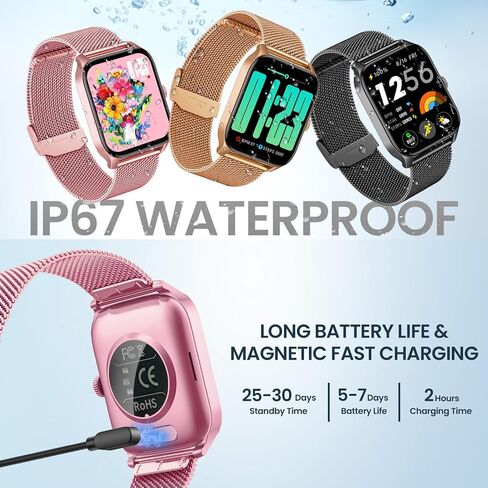 Smartwatch for Women Fitness Tracker Watch: Smart Watches for Women Android iOS Phones Make/Answer Call 1.83" Waterproof Digital Watches Heart Rate SpO2 Sleep Monitor 100+ Sport Mode Activity Tracker in Saudi Arabia
