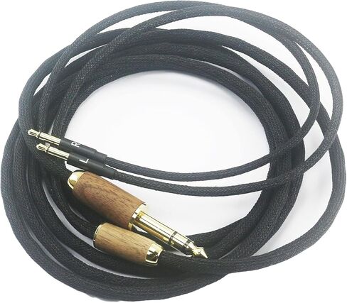 كابل ترقية بديل لكابل الصوت NewFantasia 6.35 مم متوافق مع Meze 99 Classics، متوافق مع Meze 99 Neo Headphone 6N OCC سلك نحاسي مطلي بالفضة وغطاء من خشب الجوز in Kuwait