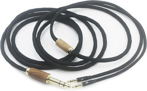 كابل ترقية بديل لكابل الصوت NewFantasia 6.35 مم متوافق مع Meze 99 Classics، متوافق مع Meze 99 Neo Headphone 6N OCC سلك نحاسي مطلي بالفضة وغطاء من خشب الجوز in Kuwait