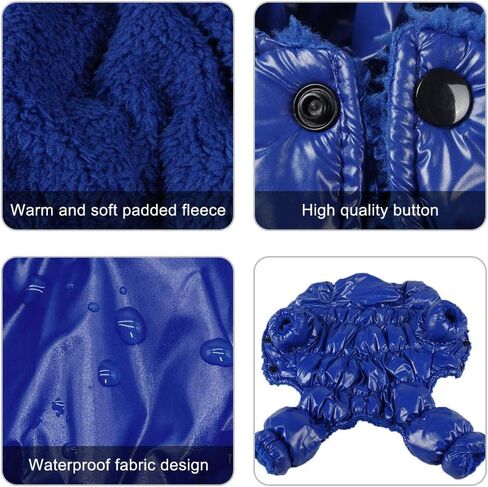 Winter Dog Clothes Puppy Pet Cat Vest Snowsuit Coat for Small Dogs, Waterproof Dog Jumpsuit Puffer, Soft Warm Fleece Lined Pet Apparel Clothing for Chihuahua Poodles French Bulldog (XL, Red) in Saudi Arabia