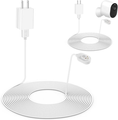 شاحن كاميرا Arlo خارجي وداخلي، قوة لـ Arlo Pro 3، Arlo Pro 4، Arlo Ultra، Arlo Ultra 2، كابل شحن طويل 16 قدم in Kuwait