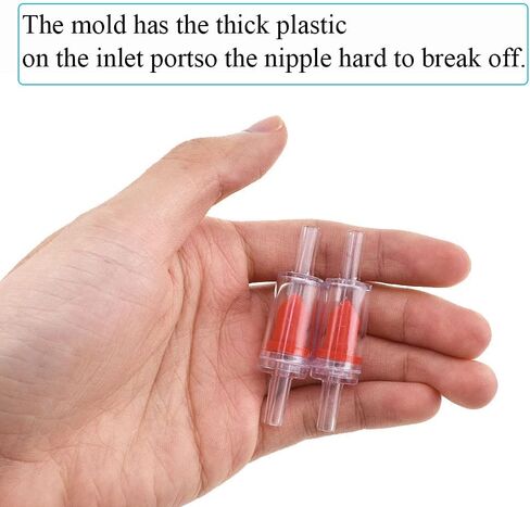 صمامات فحص مضخة الهواء 4 مم طريقة واحدة لمضخة حوض السمك بدون تدفق مياه عكسي تمنع سيفون فيضان بدون ضوضاء، خرطوم أنبوبي مناسب أسود من البلاستيك الشفاف 6 قطع in Kuwait