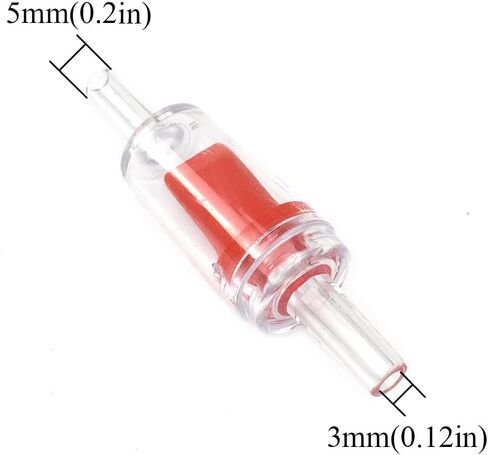 صمامات فحص مضخة الهواء 4 مم طريقة واحدة لمضخة حوض السمك بدون تدفق مياه عكسي تمنع سيفون فيضان بدون ضوضاء، خرطوم أنبوبي مناسب أسود من البلاستيك الشفاف 6 قطع in Kuwait