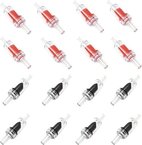 صمامات فحص مضخة الهواء 4 مم طريقة واحدة لمضخة حوض السمك بدون تدفق مياه عكسي تمنع سيفون فيضان بدون ضوضاء، خرطوم أنبوبي مناسب أسود من البلاستيك الشفاف 6 قطع in Kuwait