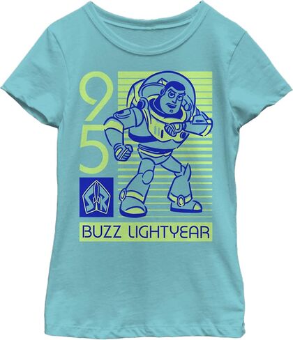 تي شيرت للفتيات من Disney Pixar Toy Story Neon Buzz - وردي فاتح - مقاس X صغير in Kuwait