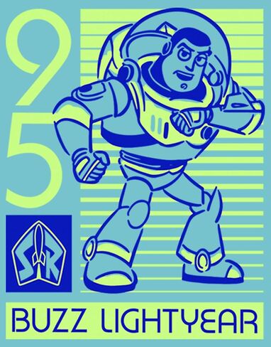 تي شيرت للفتيات من Disney Pixar Toy Story Neon Buzz - وردي فاتح - مقاس X صغير in Kuwait