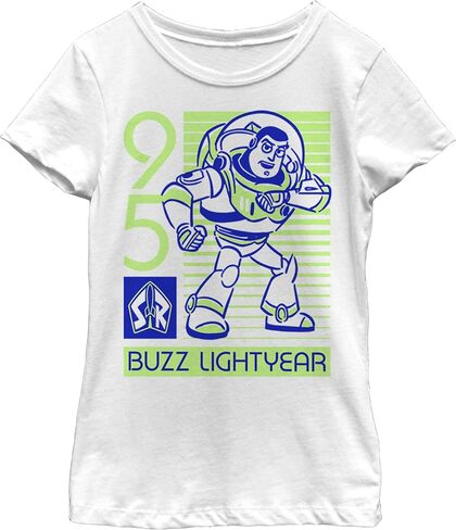 تي شيرت للفتيات من Disney Pixar Toy Story Neon Buzz - وردي فاتح - مقاس X صغير in Kuwait