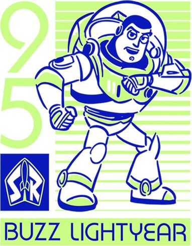 تي شيرت للفتيات من Disney Pixar Toy Story Neon Buzz - وردي فاتح - مقاس X صغير in Kuwait