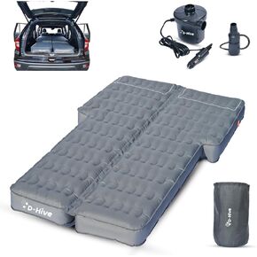 D-Hive Unbeatable Durability SUV Air Mattress for Car Camping, Durable Extra Thick 300D Oxford Fabric, Quick Easy Set-Up w/Electric Pump, Car Bed Mattress, Car Mattress for SUV, Car Air Mattress