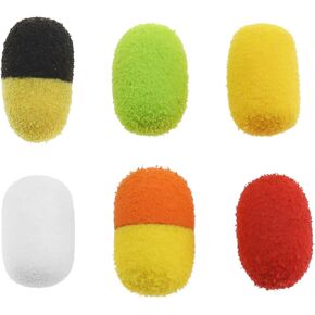 40pcs Carp Fishing Lure 12mm x 8mm Fishing Bead Foam Lure Soft Hair Rig Baits Artificial Ball Beads Feeder Artificial Carp Baits Mixed Color