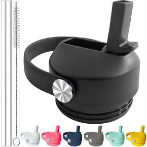 Straw Lids for YETI Rambler 36 oz 26 oz 18 oz Jr 12 oz 64 oz Replacement - Lids with Straws and Flexible Handle for Yeti Straw Lid Replacement, Straw Caps Compatible with Yeti Rambler Bottle Accessories