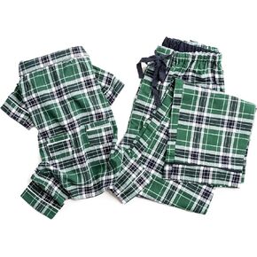 fabdog Flannel Dog Pajamas – Colorful Designs – All-Season Pet Clothing for Puppies, Large Dogs – Sizes from 8" to 36"– Flannel Matching Human Pajamas – Soft, Machine Washable – Small to XXL