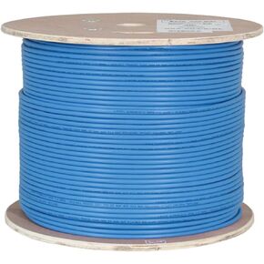 Vertical Cable Cat6A 10G, Shielded, 23AWG, Solid Bare Copper, PVC, 1000ft, Bulk Ethernet Cable, White
