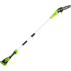 Greenworks 40V 8" Cordless Polesaw (Great For Pruning and Trimming Branches / 11 FT Reach / 60+ Compatible Tools), 2.0Ah Battery and Charger Included