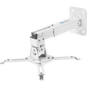 ONKRON Ceiling & Wall Mount for Projector up to 22 lbs - Adjustable Projector Ceiling Mount Extendable - Drop Ceiling Mount Projector with Tilt and Swivel/Universal Projector Wall Mount White