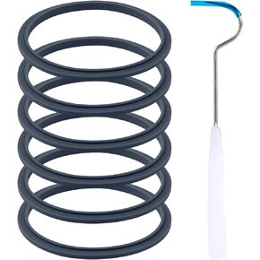 6pcs Replacement Gasket, Rubber Sealing Ring Blender Replacement Parts with Dismantling Hook Compatible with Nutribullet Pro 900w
