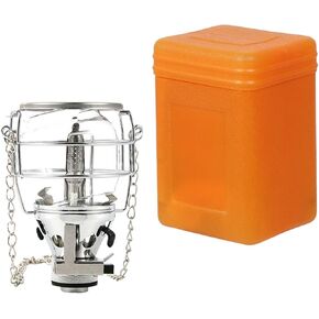 Compact Gas Lantern Outdoor Fuel Lamp with Carry Case Hanging Torch Adjustable Tent Lantern Camping Light for Fishing Climbing