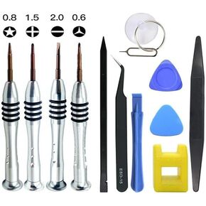 ZZEGG Screwdriver Repair Set Tool Cleaning Kit T5 T6 for ipod,ipad,Apple iPhone 5 6 7 8 X 11 12 13 14 Plus Pro Max,Mobile cell phones,Switch,watch,Glasses,Camera,Tablet,Laptop,etc