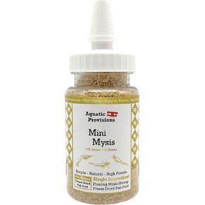 Mini Mysis Freeze Dried Fine Mysis Shrimp 0.6 oz, Floating Loose Fish Food for Freshwater and Marine Aquarium Fish