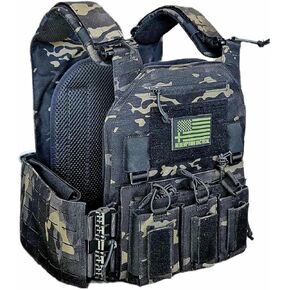 Redemption Crusader 2.0 Molle Quick Release Buckles Vest with Side Cummerbund Pouches and Triple Pouch