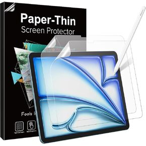 TiMOVO 2 Pack Paper Screen Protector for iPad Air 6th Generation 11 inch M2 2024, Matte PET Film Screen Protector for iPad Air 11 (A2902 A2903 A2904) Paper Write and Draw Like on Paper, Anti-Scratch