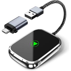 Wireless CarPlay Adapter for Apple iPhone, Android Auto Wireless Adapter, 2 in 1 Auto Car Play Wireless Dongle