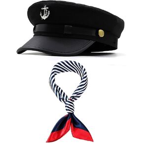 Men's Yacht Captain Skipper Anchor Hat, Newsboy Cap Chauffeur Hat Cabbie Paperboy Beret Cap in Saudi Arabia