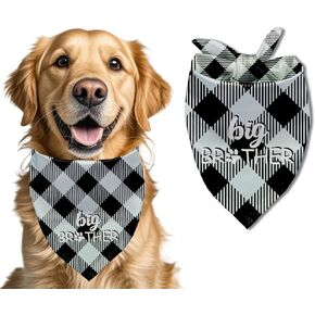Big Brother Dog Bandana, Pet Scarf, Pet Accessory Printed Bib, Square Adjustable Girl or Boy Dog Scarf