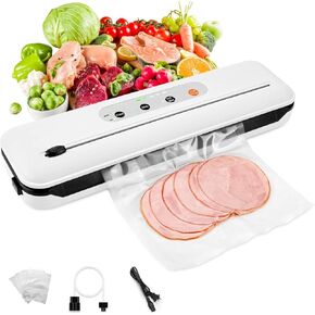 Toprime Vacuum Sealer Machine VS6612, 80Kpa Powerful Food Sealer Built-in Cutter with Sealing Bag and Hose, Vacuum Air Sealing System for Seal a Meal and Sous Vide