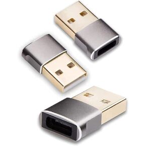 USB to USB C Adapter 3Pack,USB C Female to A Male OTG Charger Type C Converter for Apple Watch Ultra iWatch 7 8 9,iPhone 15 14 13 12 Plus Pro Max,AirPods,iPad Air,CarPlay,Samsung Galaxy S23