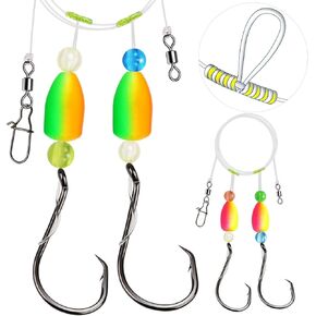 Dovesun 10PCS/12PCS Pompano Rigs for Surf Fishing Pompano Floats Pre Rigged-Pompano Rigs Fishing Rigs