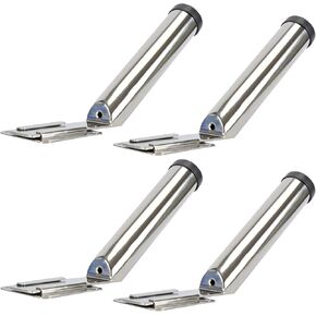 Amarine Made Vertical Mount Removable Rod Holder，Set of 4 Stainless Steel Slide Mount Removable Fishing Rod Holder，30 Degree Fishing Pole Rod Holders for Boat