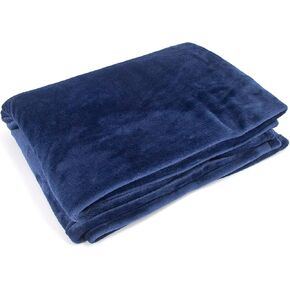 Fleece Blanket for Couch，Bed, Sofa, Couch, Travel, Camping Fleece Blankets Lightweight Plush Fuzzy Cozy Soft Blanket (NAVY, 50"X66")