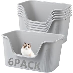 XL Extra Large Cat Litter Box 25.2″L×17.7″W×13″H Anti-Splashing High Side Jumbo Litter Boxes for Big Multi Cats Dogs