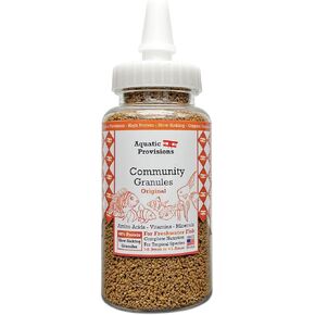 Community Fish Food Granules 3.17 oz, High Protein Slow Sinking Original Size Granules