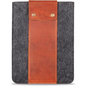 MegaGear Genuine Leather Tablet Sleeve Case for iPad Pro 11 inches, All Generations iPad Air & iPad (Camel, 12.9 Inch)