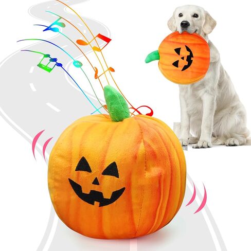 BABORUI Pumpkin Replacement Cover, Halloween Interactive Dog Toy Cover Bouncing Ball (Pumpkin) in Saudi Arabia
