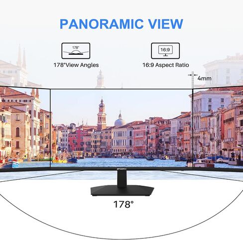 شاشة SANSUI مقاس 22 بوصة 1080 بكسل FHD 75 هرتز مع HDMI VGA، شاشة LED مريحة للغاية قابلة للإمالة للعناية بالعين للمكتب المنزلي (يتضمن كابل HDMI ES-22F1) (متجدد) in Saudi Arabia